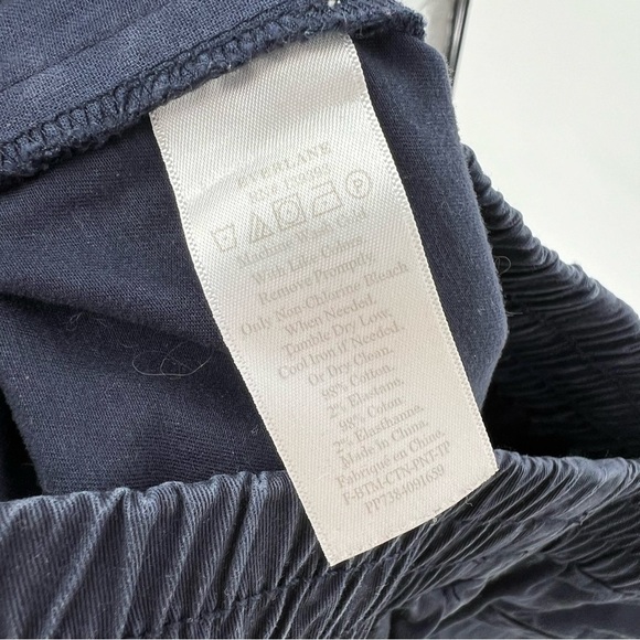 Everlane Elastic Waist Cotton Navy Pants - Picture 9 of 12